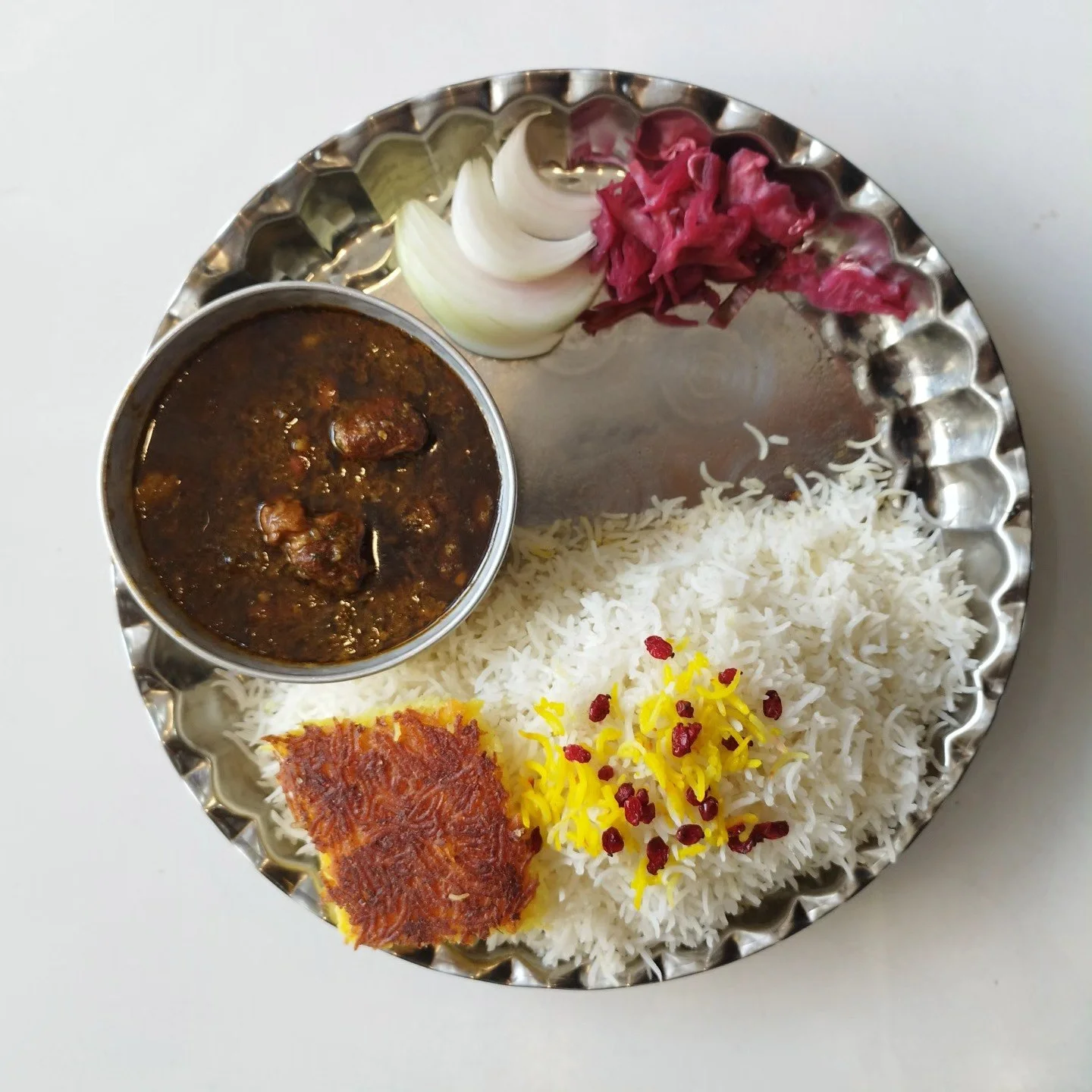 چلوخورشت قورمه سبزی
